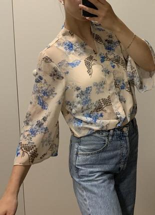 Полупрозрачная блузка-накидка2 фото