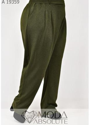 Женские классические брюки большого размера цвет хаки  с 60 по 763 фото