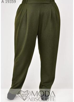 Женские классические брюки большого размера цвет хаки  с 60 по 76