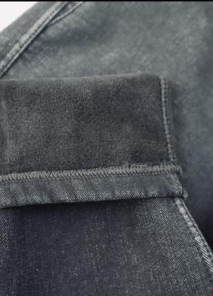 Черные женские теплые джинсы-джеггинсы батал с 50 по 54 размер4 фото