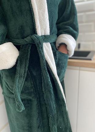 Качественный тёплый мужской махровый халат с капюшоном м l, xl, xxl,xxxl2 фото