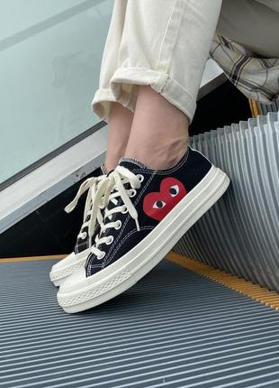 Высокое качество! женские кеды converse x comme des garçons play low