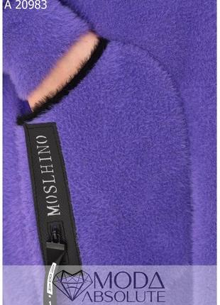Женское стильное пальто из альпаки супер батал  62-663 фото