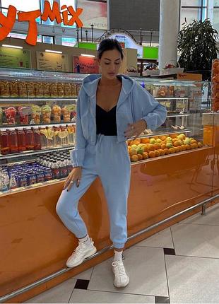 🎨7 цвета! шикарный женский спортивный костюм голубой голубой женский спортивный