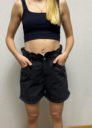 Шорти джинсові в чорному кольорі