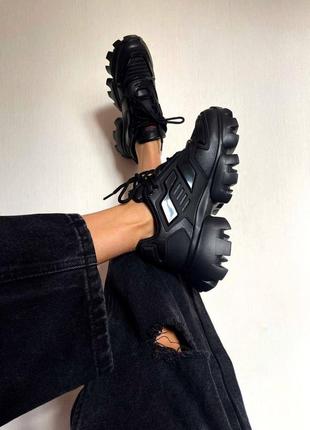 Кроссовки женские, массивные кроссовки drada sneakers black2 фото