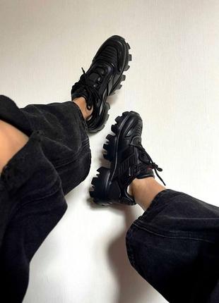 Кросівки жіночі,  масивні кросівки prada sneakers black