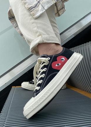 Висока якість! чоловічі кеди converse x comme des garçons play low3 фото