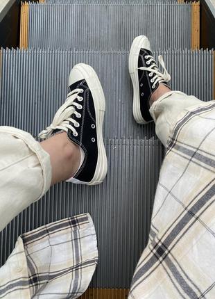 Висока якість! чоловічі кеди converse x comme des garçons play low5 фото