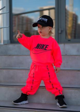 Неоновый модный детский спортивный костюм из качественной двухнитки на рост от 86  до 134 см6 фото