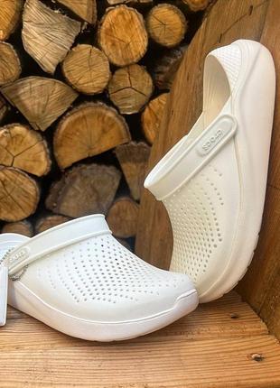 Жіночі крокси crocs literide clog white білі