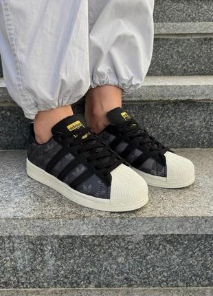 Женские кроссовки adidas superstar x atmos denim pack grey 36-37-38-39-405 фото