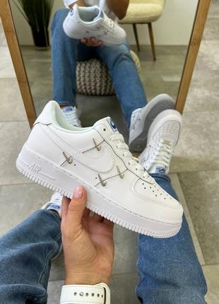 Кроссовки nike air force 1 lx crome swooshes white