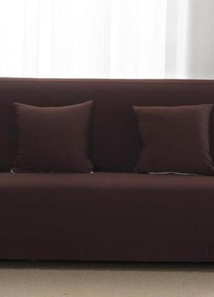 Чехлы на маленькие диваны 2-х местные диваны, чехол на диван малютку двухместные бифлекс коричневый9 фото