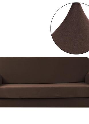 Чехлы на маленькие диваны 2-х местные диваны, чехол на диван малютку двухместные бифлекс коричневый6 фото