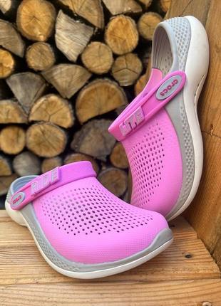 Жіночі крокси crocs literide 360 рожеві