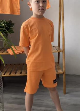 ☘️качественный костюм ☘️ персиковый цвет и темно серый