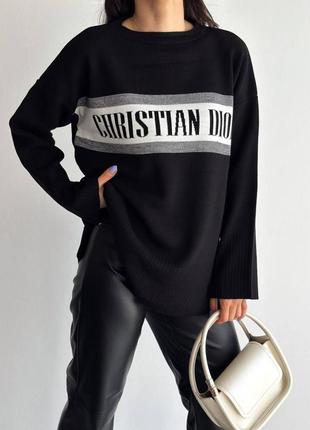 В'язаний подовжений в стилі christian dior светр