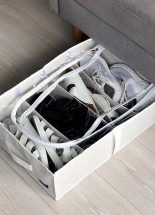 Органайзер для обуви на 4 пары  50*35*14 см organize (белый)2 фото