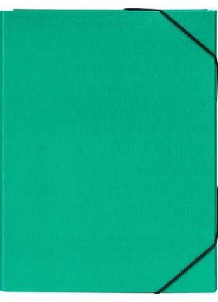 Папка-бокс на гумках, 50 мм, зелена h-tone jj409342-green