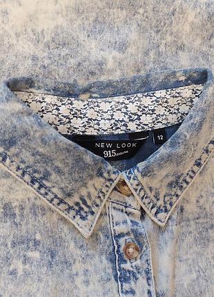 Укорочена джинсова сорочка / теніска 2