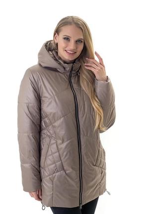 Демисезонная женская  куртка с молниями по бокам батал с 52 по 70 размер3 фото