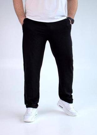 Мужские спортивные штаны tommy батал чёрные 3xl-6xl