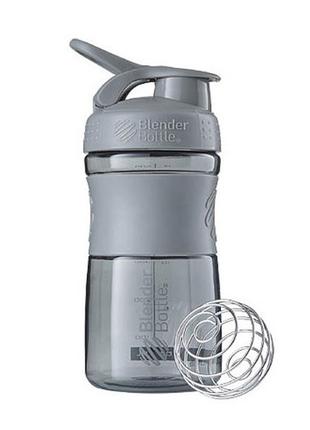 Бутылка шейкер спортивная универсальная для спортзала blenderbottle 20oz/590ml grey (original) ku-22