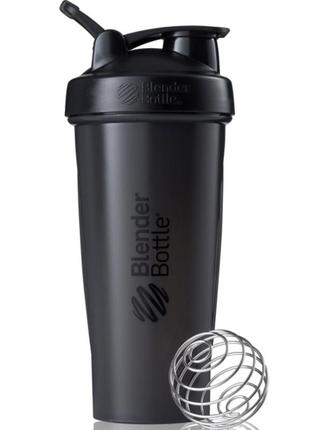 Пляшка шейкер спортивна універсальна для спортзалу blenderbottle loop 28oz/820ml black (original) ku-22