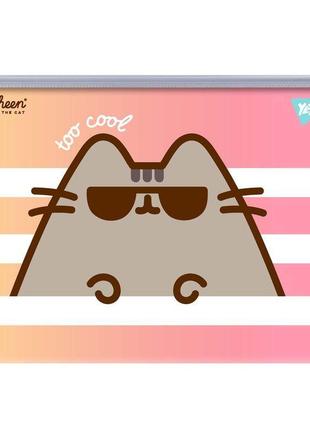 Папка-конверт yes b5 на молнии pusheen