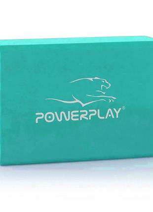 Блок для йоги спортивный тренировочный для занятий йогой и фитнесом powerplay 4006 yoga brick мятный ku-22