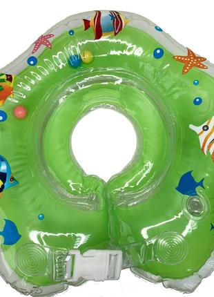 Круг для купания новорожденных зеленый, в пак. 17*15см, тм megazayka