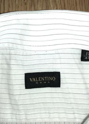 Valentino roma 17 43 брендовий люксова сорочка біла в смужку3 фото