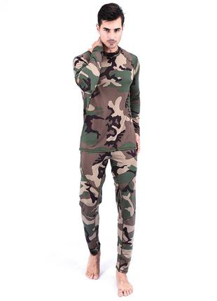 Термобелье мужское lesko a152 3xl camouflage green комплект эластичного белья для сохранения тепла4 фото