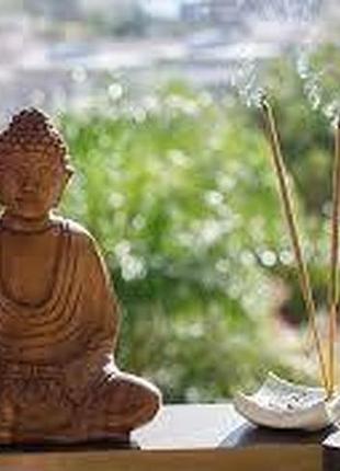 Подставка под благовония "янтарь" с рисунком (260х40х7 мм)