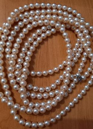 Шикарные бусы из искусственного жемчуга