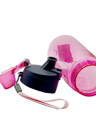 Пляшка спортивна для води пластикова для тренувань casno 580 мл kxn-1179 рожева ku-225 фото