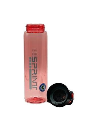 Пляшка спортивна для води пластикова для тренувань casno 750 мл kxn-1216 sprint червона ku-225 фото