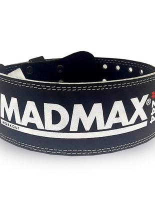 Пояс для важкої атлетики спортивний атлетичний madmax mfb-244 sandwich шкіряний black xl ku-22