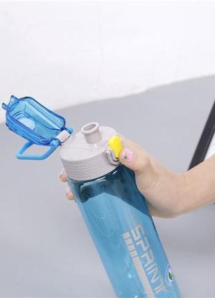 Пляшка спортивна для води пластикова для тренувань casno 750 мл kxn-1216 sprint блакитна ku-225 фото