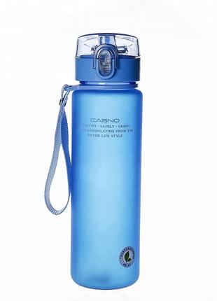 Пляшка спортивна для води пластикова для тренувань casno 850 мл kxn-1183 синя ku-22
