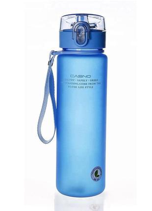 Пляшка спортивна для води пластикова для тренувань casno 850 мл kxn-1183 синя ku-228 фото