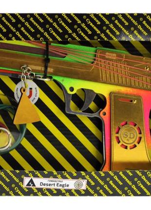 Деревянный пистолет резинкострел desert eagle дигл пустынный орел ultra de-u-b сборная модель