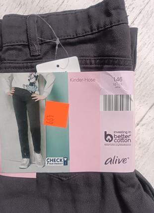 Новые джинсы на девочку alive, высокая посадка, размер 152см