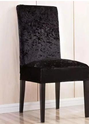 Чохли на стільці туреччина зі спинкою універсальні, велюрові чохли на стільці без спідниці натяжні білий8 фото