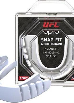 Капа для боксу захисна боксерський захист для єдиноборств opro snap-fit ufc hologram white  ku-22