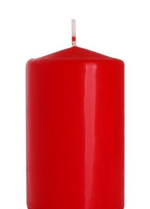 Набір свічок циліндричних парафінових пахучих 4 шт. циліндр червоні (sw40/60-030) ku-222 фото