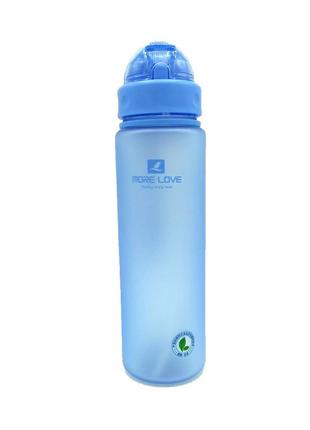 Пляшка спортивна для води пластикова для тренувань casno 560 мл mx-5029 блакитна ku-22