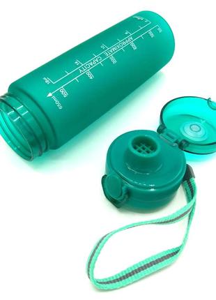 Пляшка спортивна для води пластикова для тренувань casno 650 мл kxn-1157 tritan зелена ku-226 фото