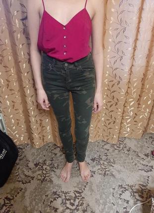 Джинсы камуфляж